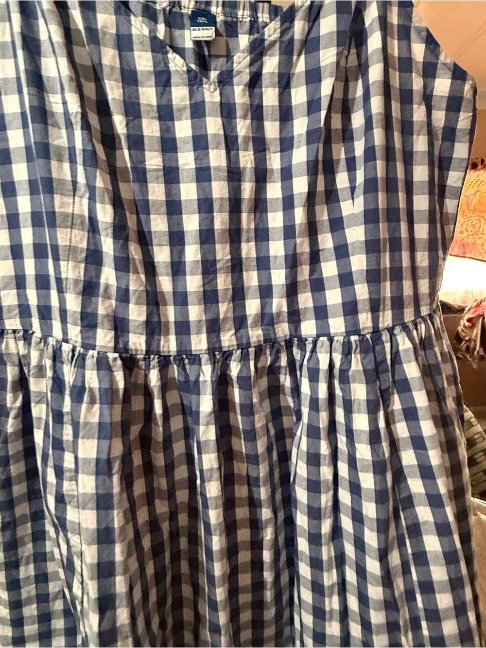 NWT  Old Navy Plus Size Gingham Spaghetti-Strap Maxi Dress  XXL 🤍💙🤍BC BAG 08 - Picture 6 of 6